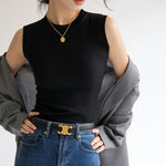 White Coral Cotton Womens Tank