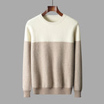Sandy Sky Stripes Casual Wool Mens Sweater