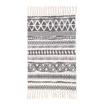 Sandy Desert Geometric Cotton Linen Rug