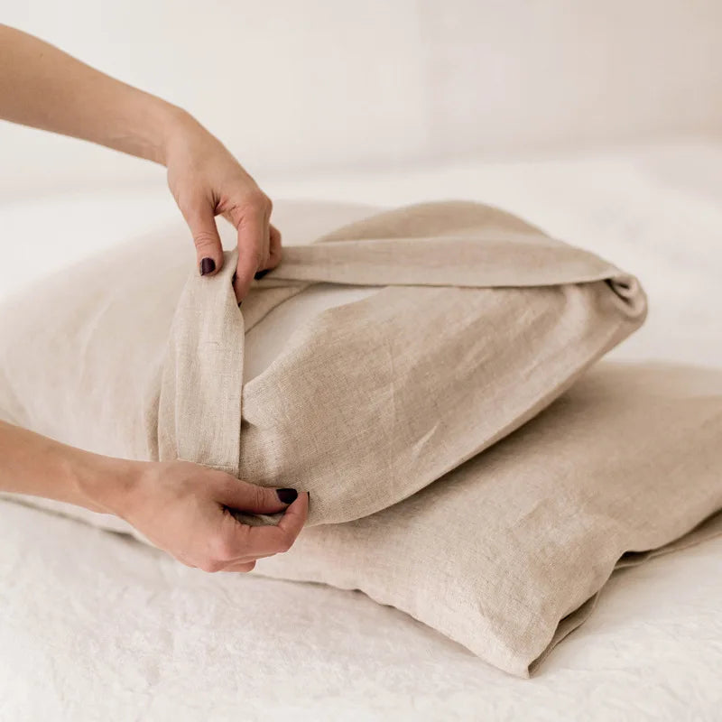 Natural Earth Envelope 2Pcs 100% Linen Pillowcases