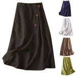 Sunlit Earth Cotton Linen Womens Skirt