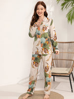 Gentle Sky Floral Lounge Viscose Womens Pajamas