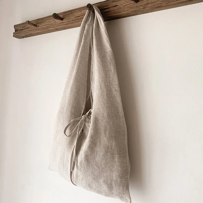 Golden Dune Linen Womens Shoulder Bag