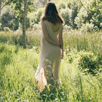 Crimson Sky Dots Beach Linen Womens Dress