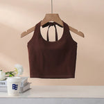 Autumn Vibes Cotton Viscose Womens Halter Top