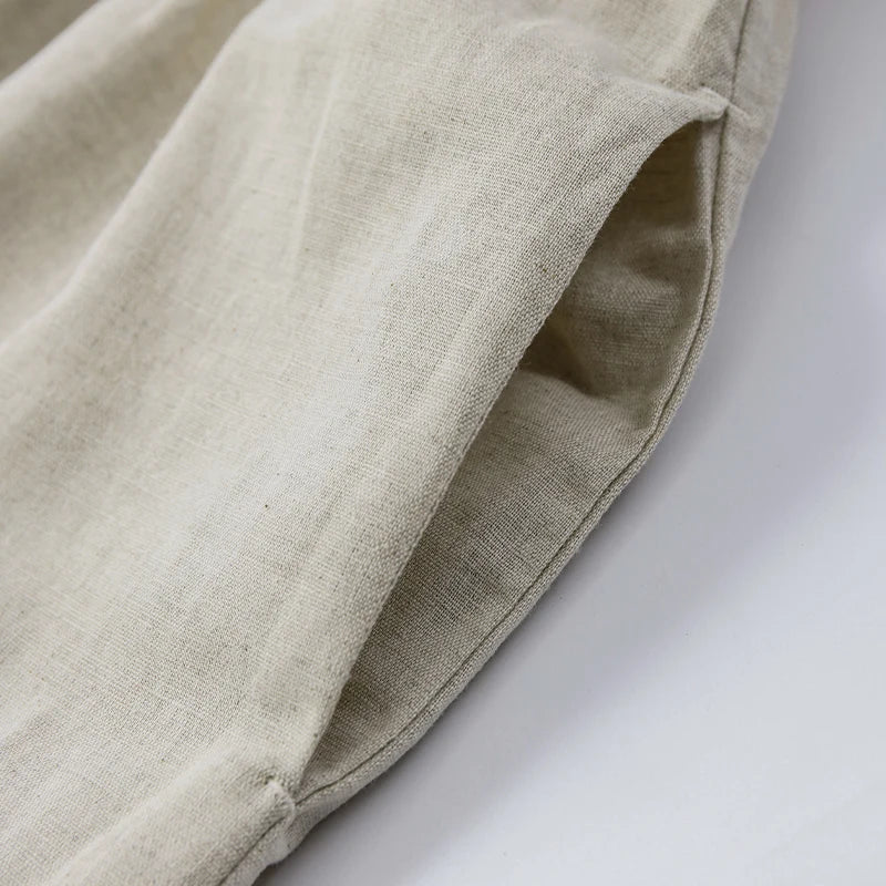 Green Olives 1Pc Cotton Linen Womens Dress