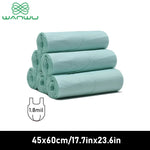 Azure Sky Blue Biodegradable Bags Vest Trash Bag 60 Count 25L