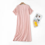 Petal Pink Viscose Womens Nightgown