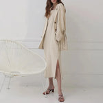 Midnight Meadow 100% Linen Womens Dress