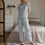 Mistwood Peach 100% Cotton Womens Pajamas Two-Piece Set
