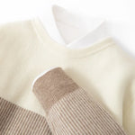 Sandy Sky Stripes Casual Wool Mens Sweater