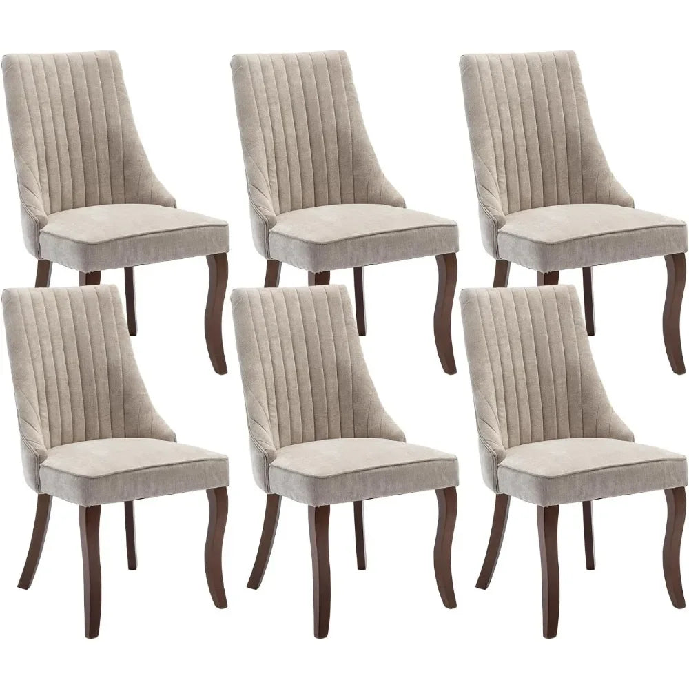 Evergreen Mist Calm Linen Unisex Dining Chairs