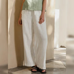 Mist Jade Linen Womens Pants