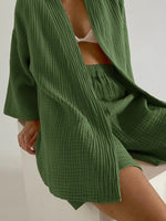 Azure Sky Calm Lounge 100% Cotton Womens Pajama Set