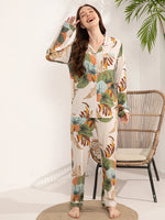 Gentle Sky Floral Lounge Viscose Womens Pajamas
