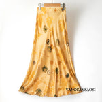 Sunlit Meadow 100% Silk Womens Casual Skirt