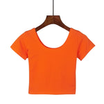 Nature Fit U-Neck Stretch Cotton Womens Crop Top