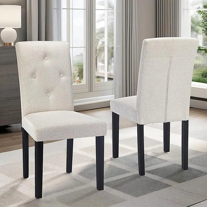 Serene Lagoon Linen Dining Chairs Set