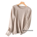 Truffle Beige 100% Wool Womens Sweater