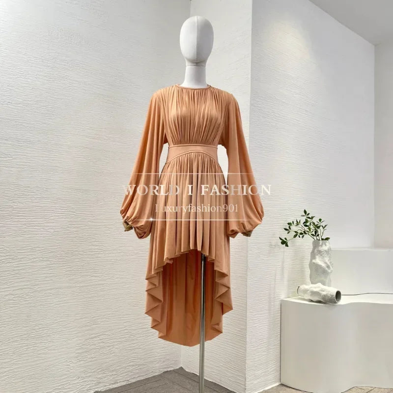 Silent Sunset Dusk Solid Vintage Viscose Womens Dress