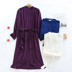 Royal Purple Cotton Womens Robe