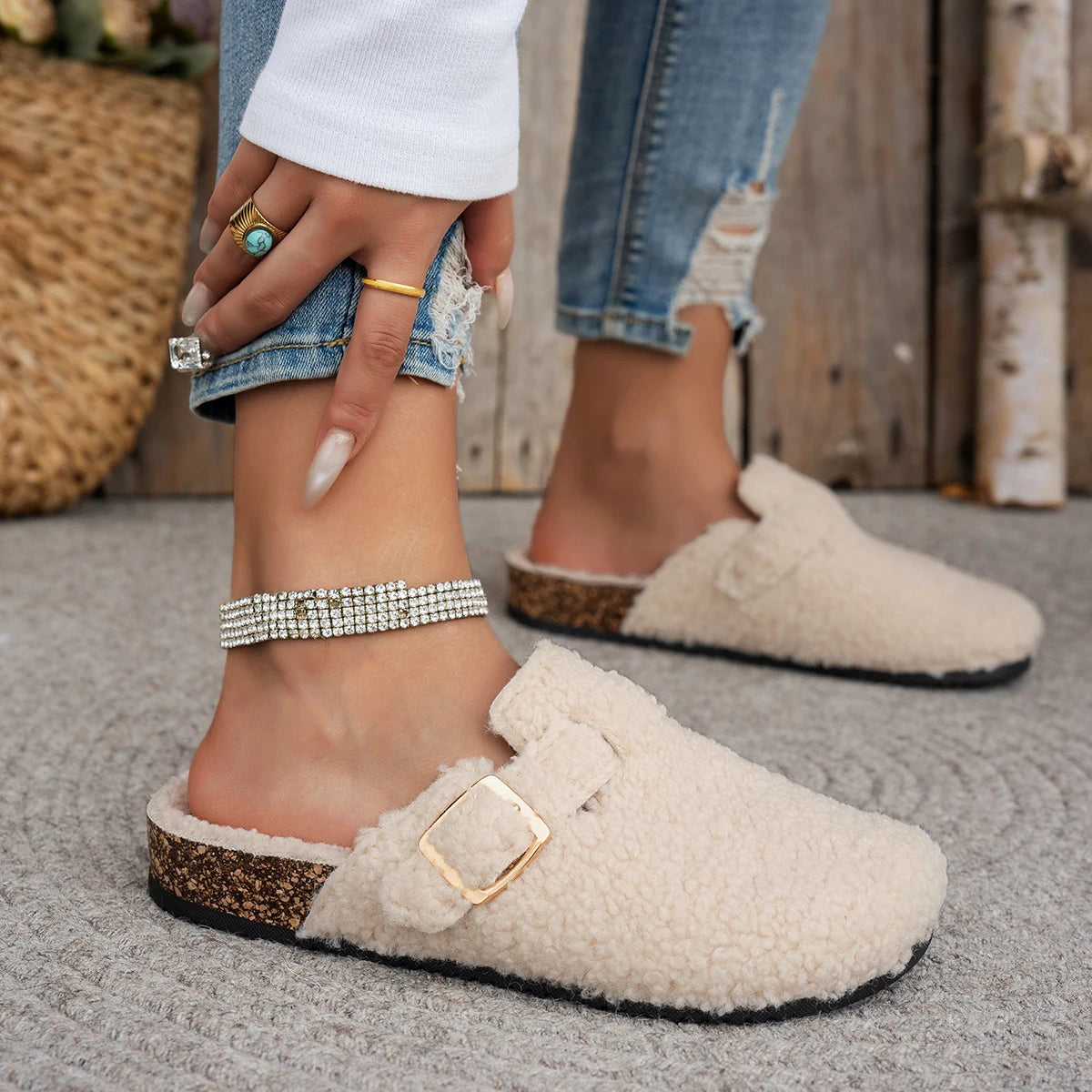Warm Sand Cotton Mens Womens Slippers