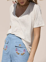 Mist Lavender 100% Cotton Womens Top