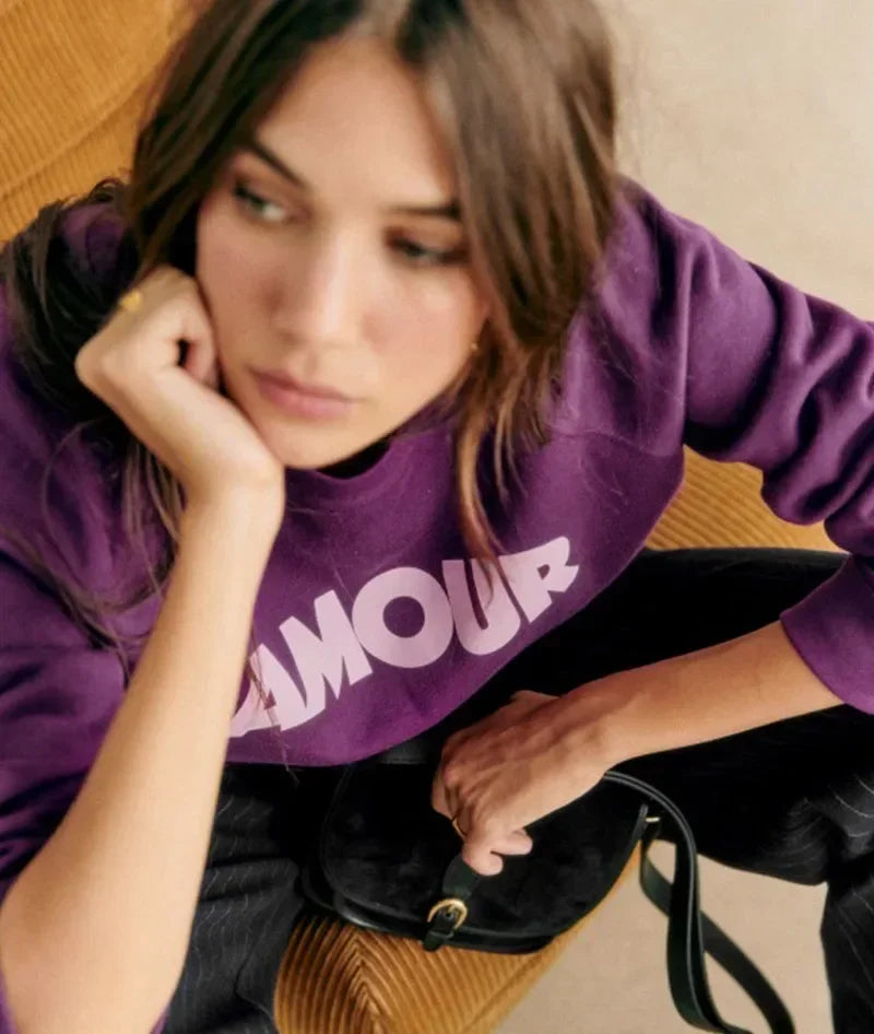 Plum Dusk 100% Cotton Womens Sweatshirt