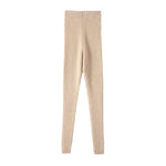 Early Smog Ribbed 100% Cashmere Womens Leggings