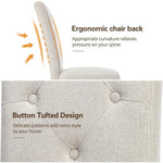 Serene Lagoon Linen Dining Chairs Set