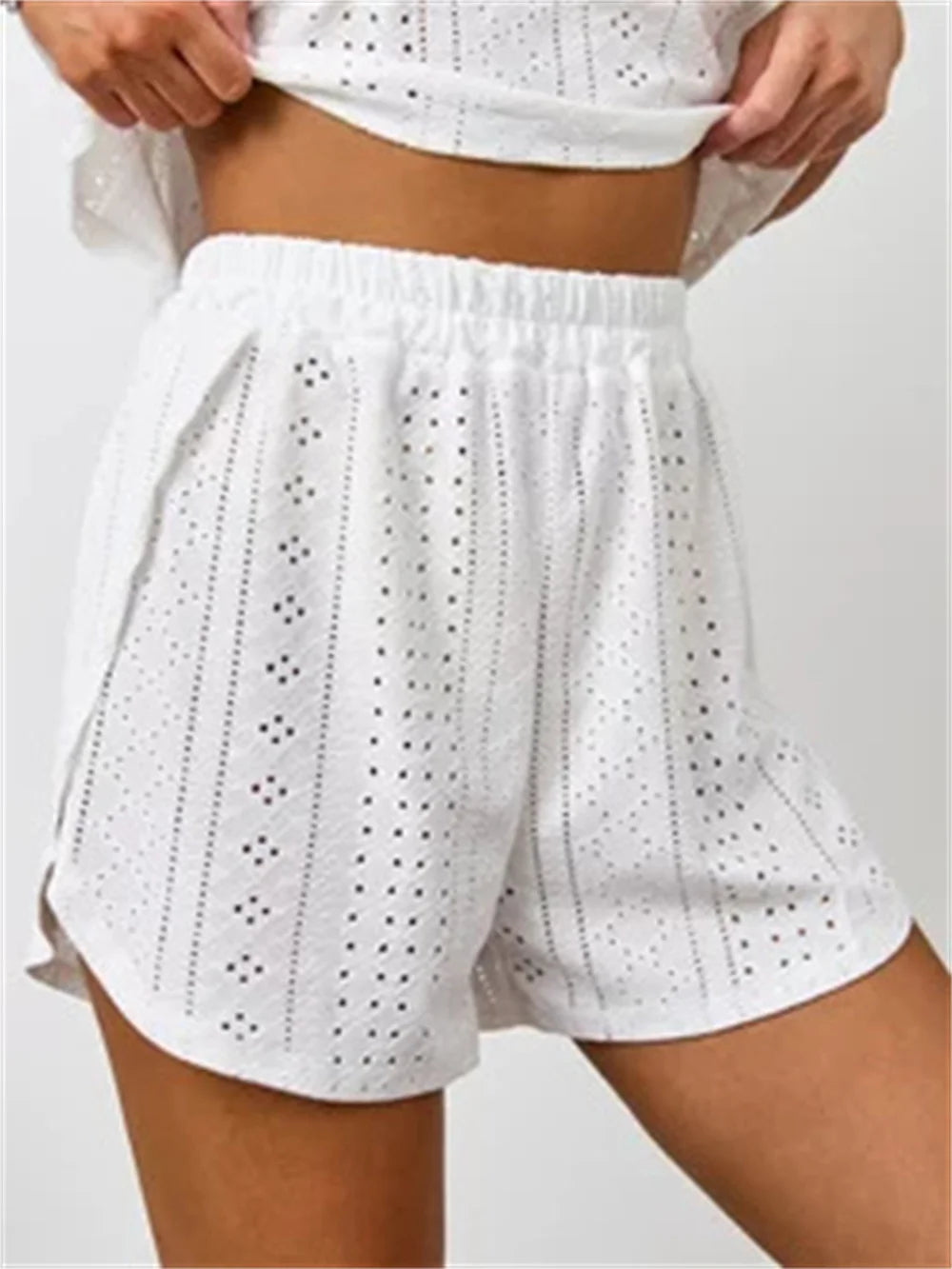 Ivory Sands 2Pcs Cotton Womens Shorts Set