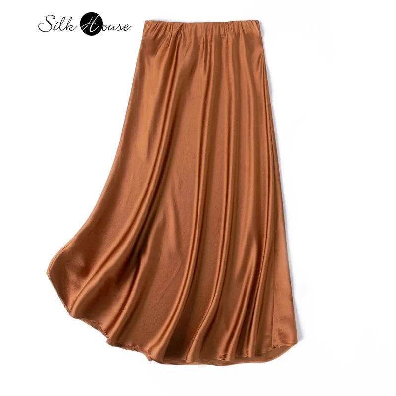 Golden Harvest Solid Womens Silky Skirt