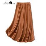 Golden Harvest Solid Womens Silky Skirt