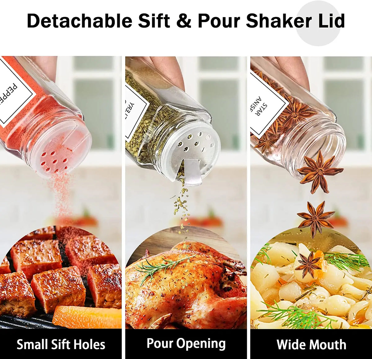 Crimson Plum Spice Jars with Bamboo Lids