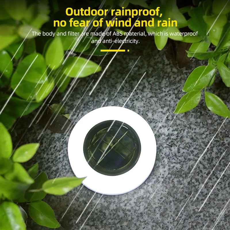 Energy Savers Outdoor Courtyard Waterproof LED Floor Solar Powered Garden Lamp