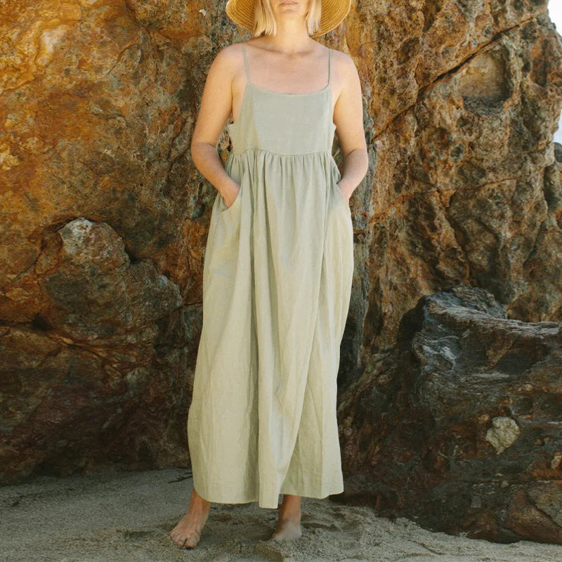 Green Breeze 100% Cotton Womens Beach Dress