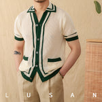 Golden Meadow Cotton Mens Cardigan