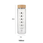 Serene Streams Glass Water Bottle With Bamboo Lid | Hypoallergenic - Allergy Friendly - Naturally Free