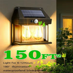 Energy Savers Outdoor Waterproof Wall Motion Sensor Solar Powered Garden Light