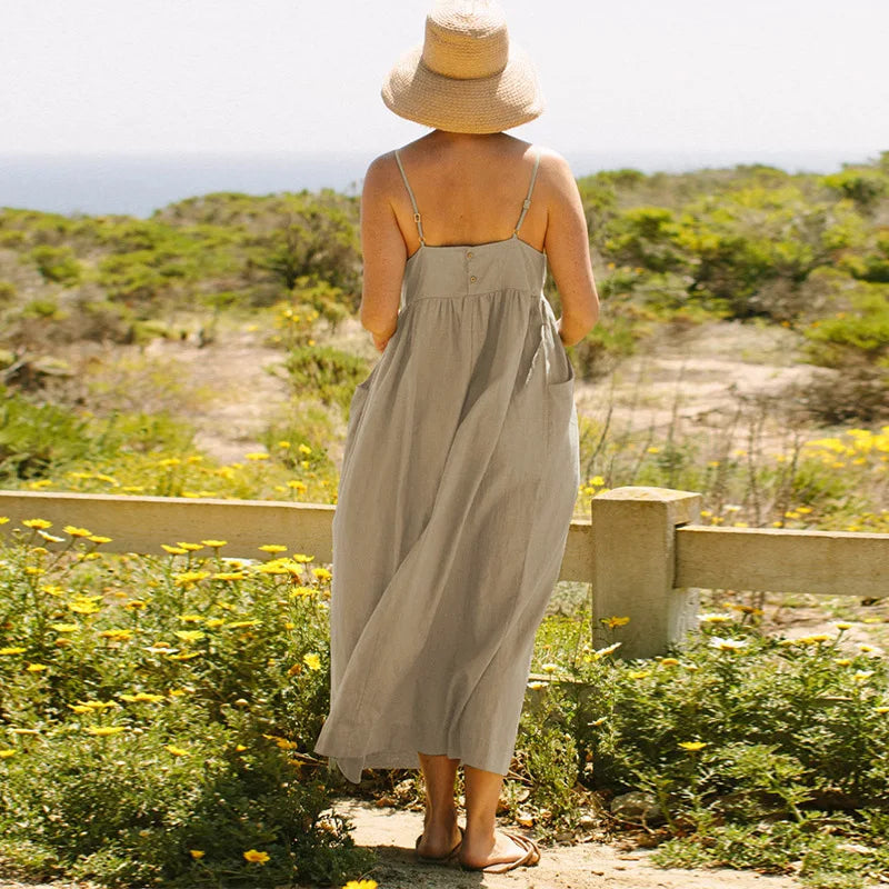 Green Breeze 100% Cotton Womens Beach Dress