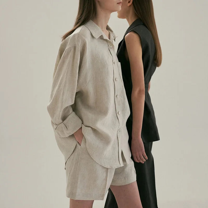 Moss Fern Linen Womens Tracksuit