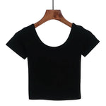 Nature Fit U-Neck Stretch Cotton Womens Crop Top