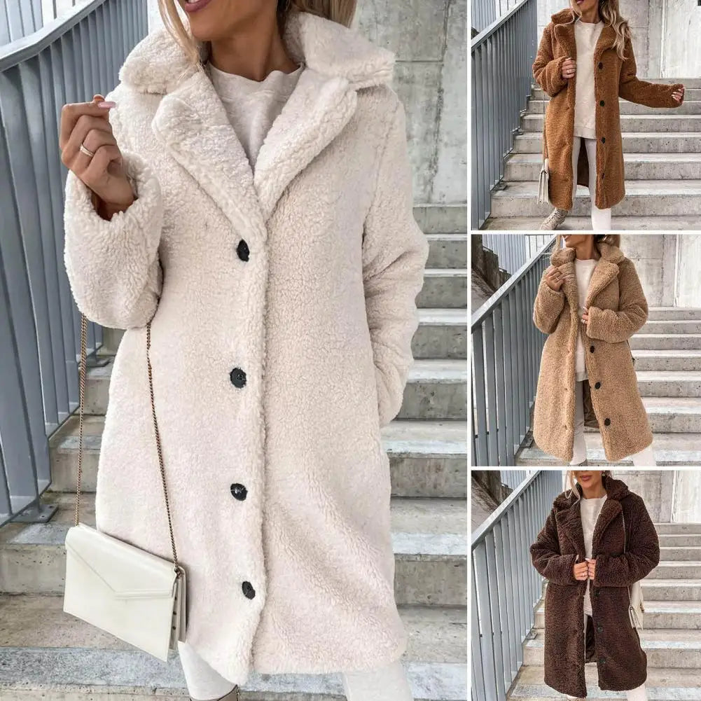 Golden Oak Solid Womens Coat Flannel