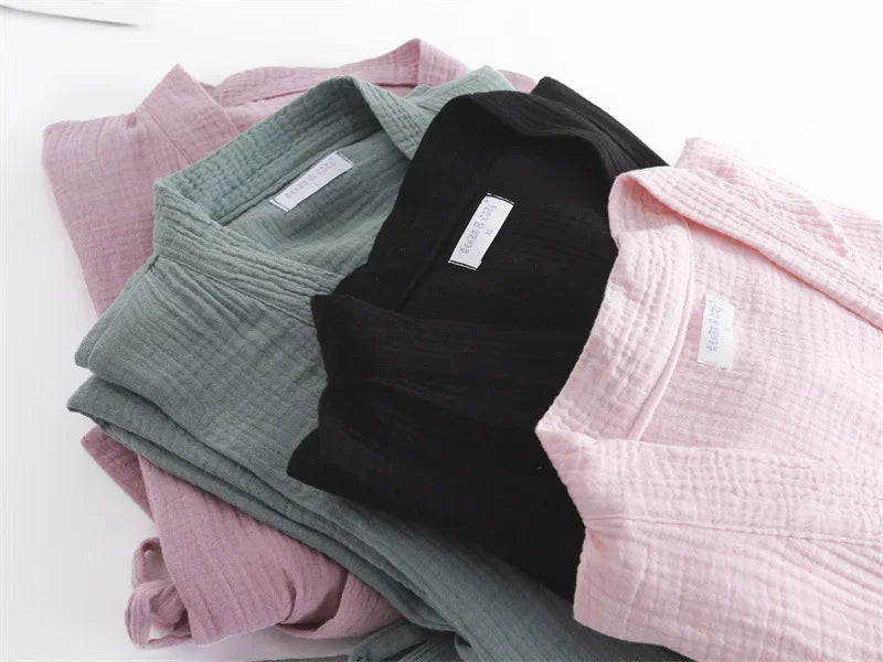 Pink Fuschia Cotton Womens Robe