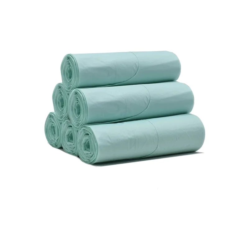 Azure Sky Blue Biodegradable Bags Vest Trash Bag 60 Count 25L