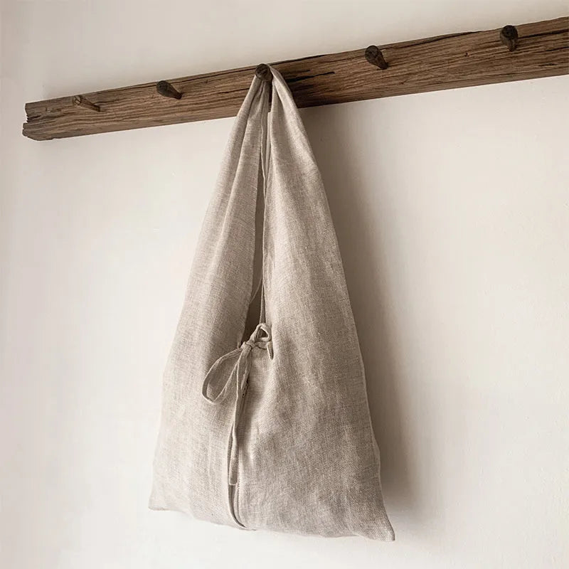 Golden Dune Linen Womens Shoulder Bag