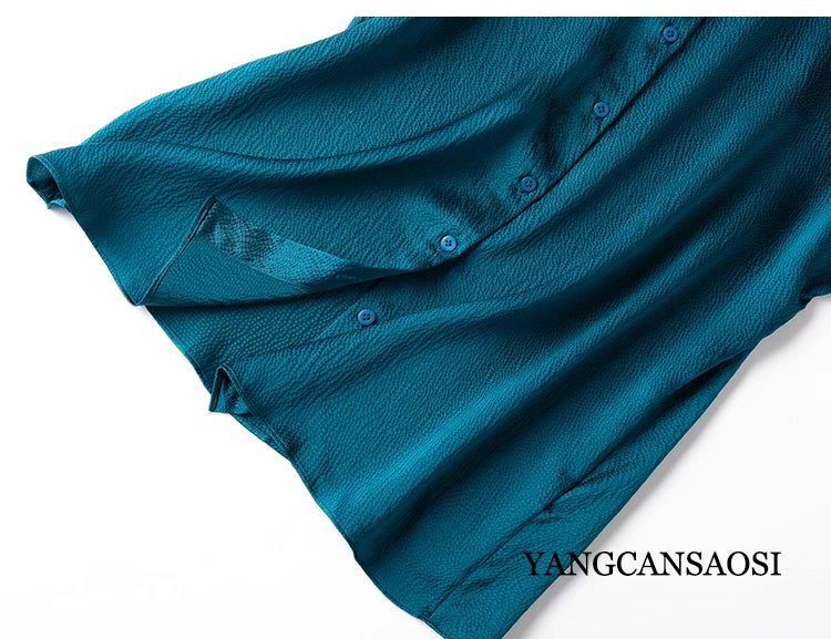 Pearl Dusk Office 100% Silk Womens Blouse