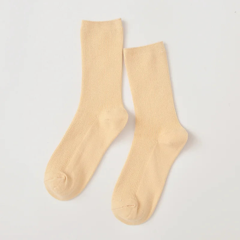 Sunbutter Delight Fine Ribbed Cotton Womens Socks | Hypoallergenic - Allergy Friendly - Naturally Free