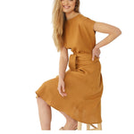 Tangerine Breeze Summer 100% Linen Dress | Hypoallergenic - Allergy Friendly - Naturally Free