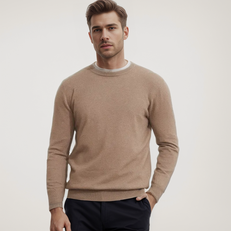 Crimson Maple Knit Mens Cashmere Sweater